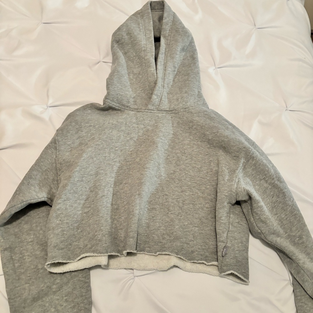 Aritzia sweatfleece perfect crop hoodie